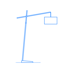 Furniture Floor Lamps Beam Floor Lamp Sketch Style Svg Vector, Free Vectors File